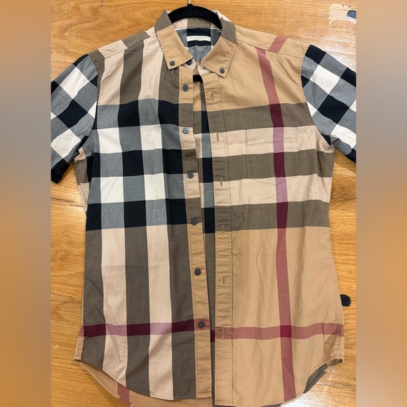 Burberry Men's Multicolor Plaid Button-Down Shirt